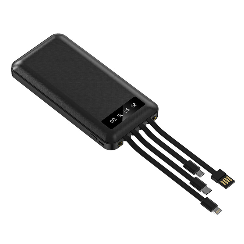 10000 Mah Power Bank W/ 4 Cables 5