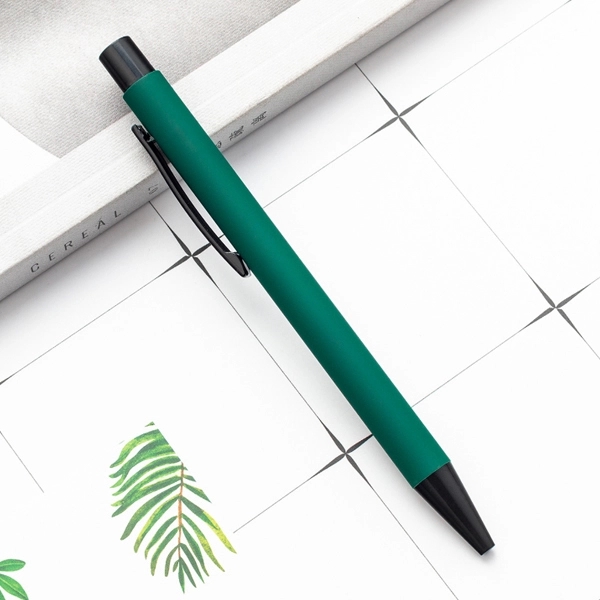 SOFT RUBBER CLICK METAL BALLPOINT PEN 8