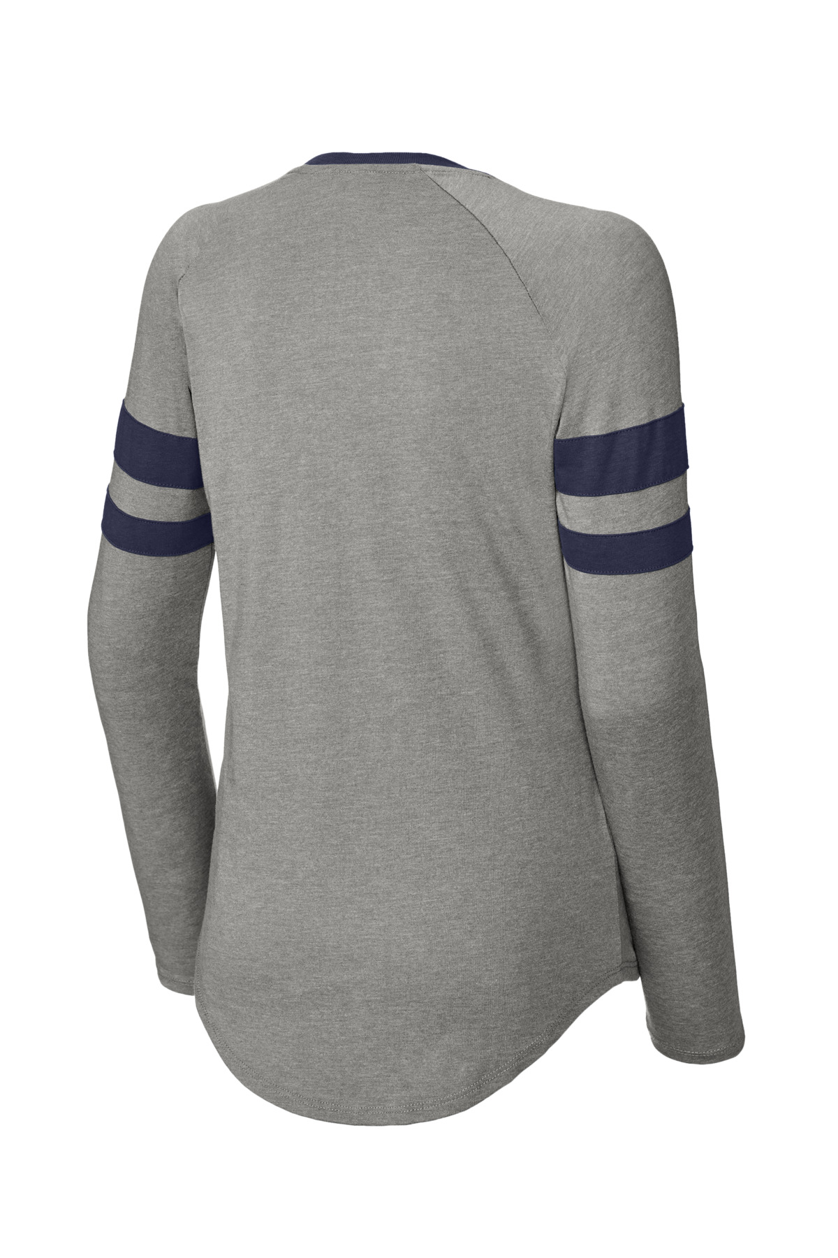 Sport-Tek Women's Halftime Stripe Long Sleeve V-Neck Tee LST6043 13