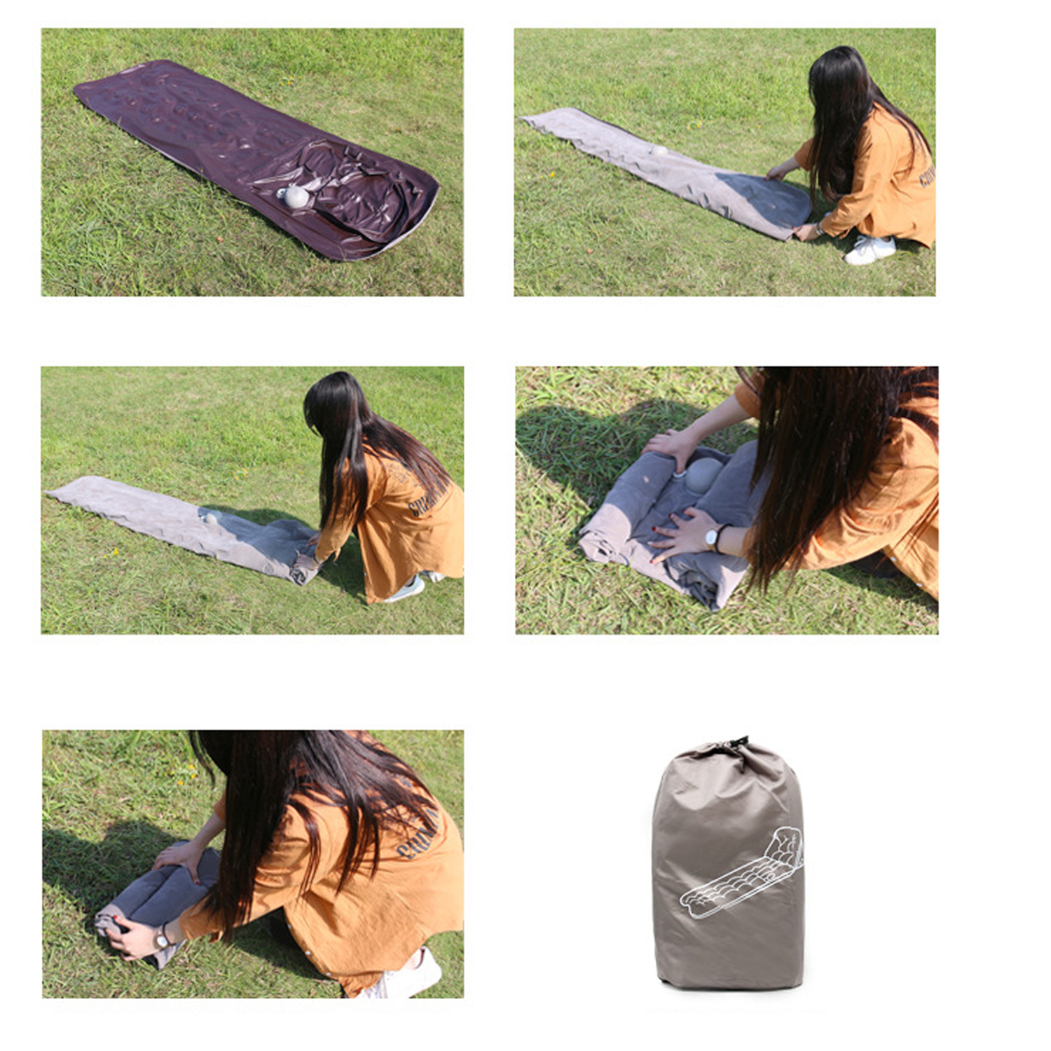 Adjustable inflatable camping sofa cushion 7