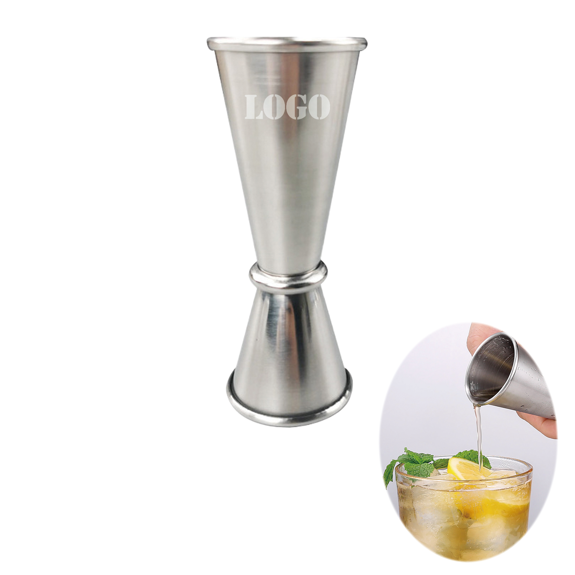 Metal Double-ended Cocktail Measuring Cup 1/ 2 OZ 2