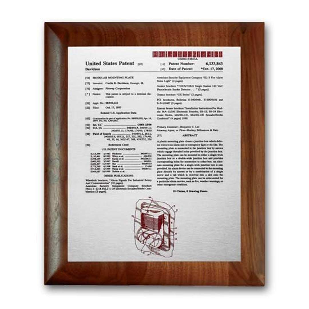 Etch/Colorfill Plaq - Walnut Rolled Edge 3