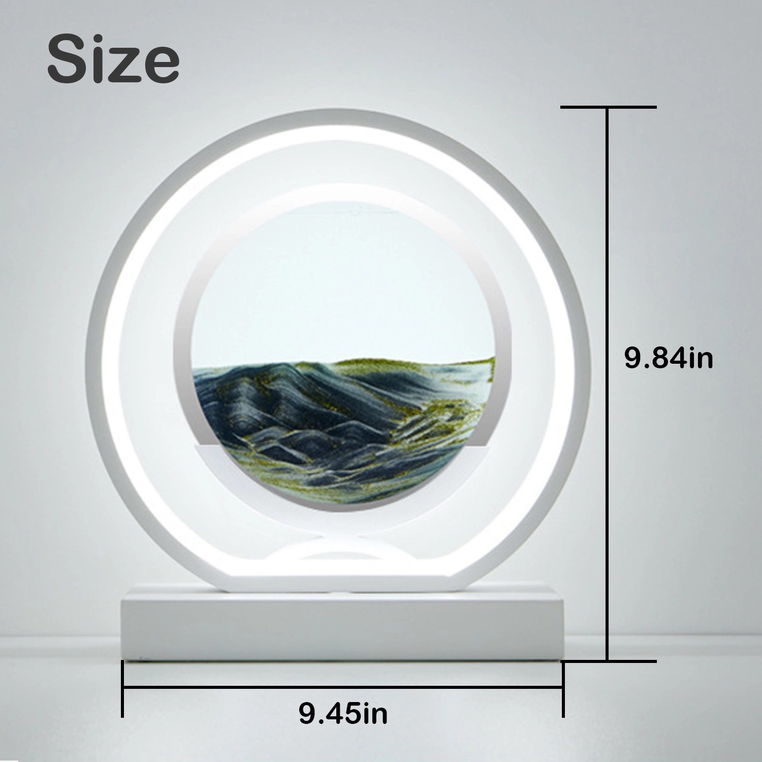 3D Landscape Frame Sandglass Table decoration with LED Light 10