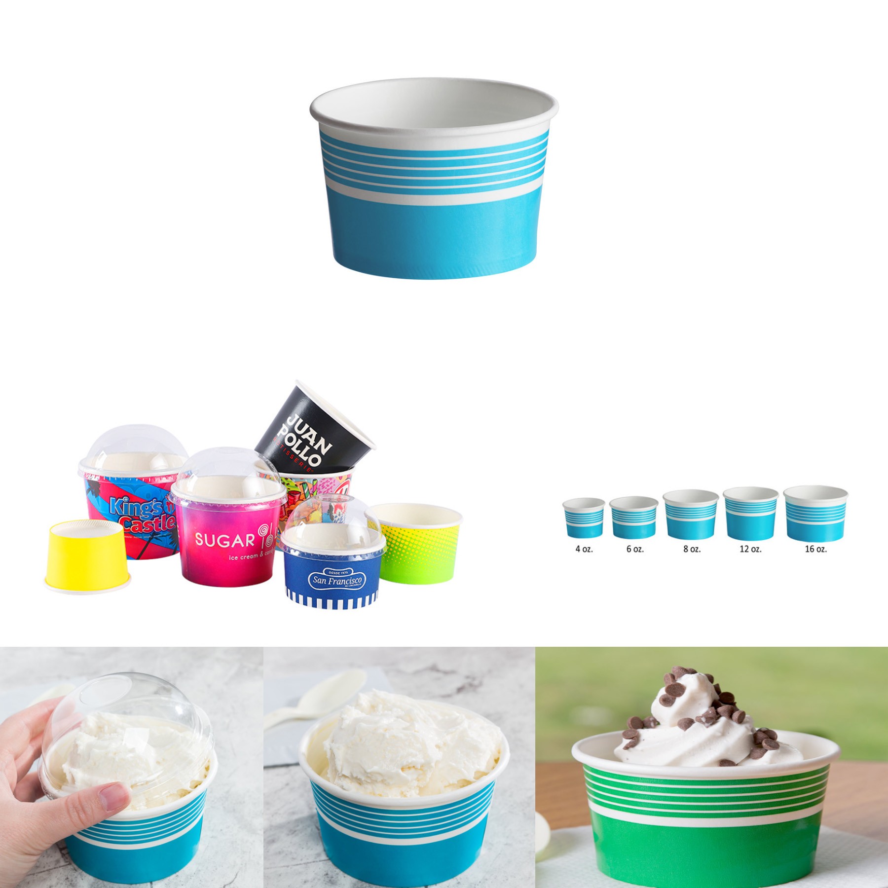 5 Oz. Custom Ice Cream Paper Dessert/Food Cup