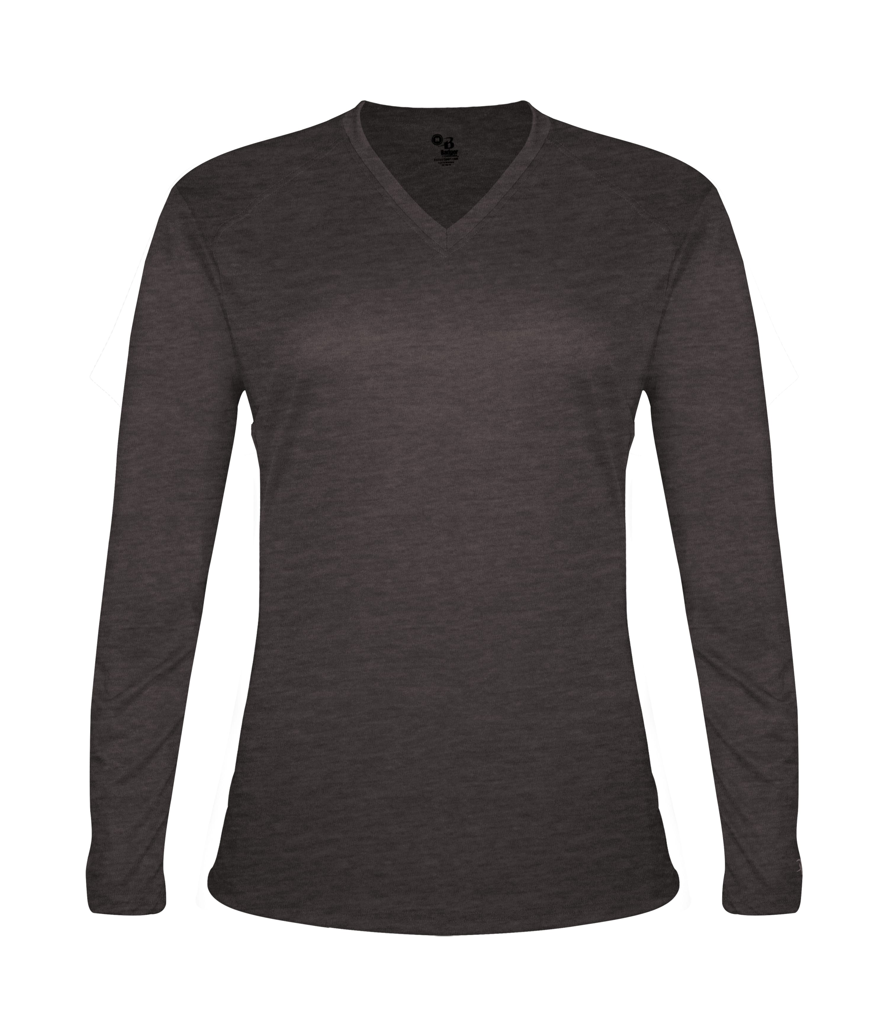 TRI-BLEND LADIES' V-NECK L/S T 19