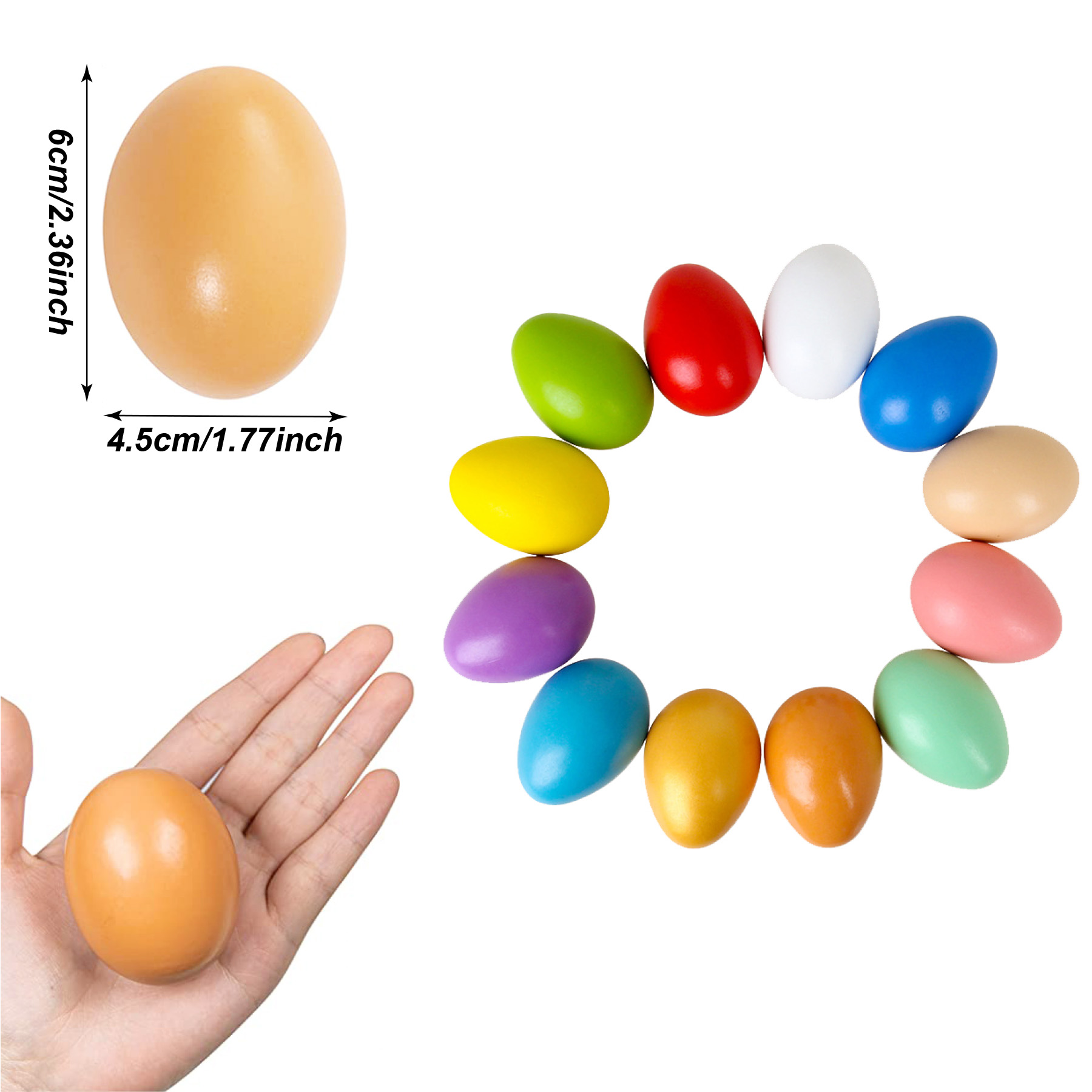 Colorful Wooden Easter Egg 2