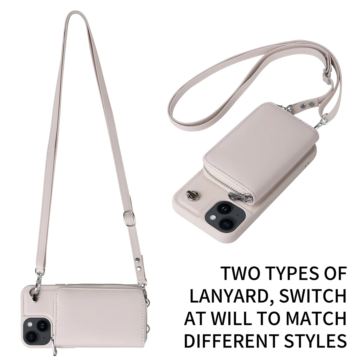 PU Cell Phone Case Crossbody Bag Wallet 3