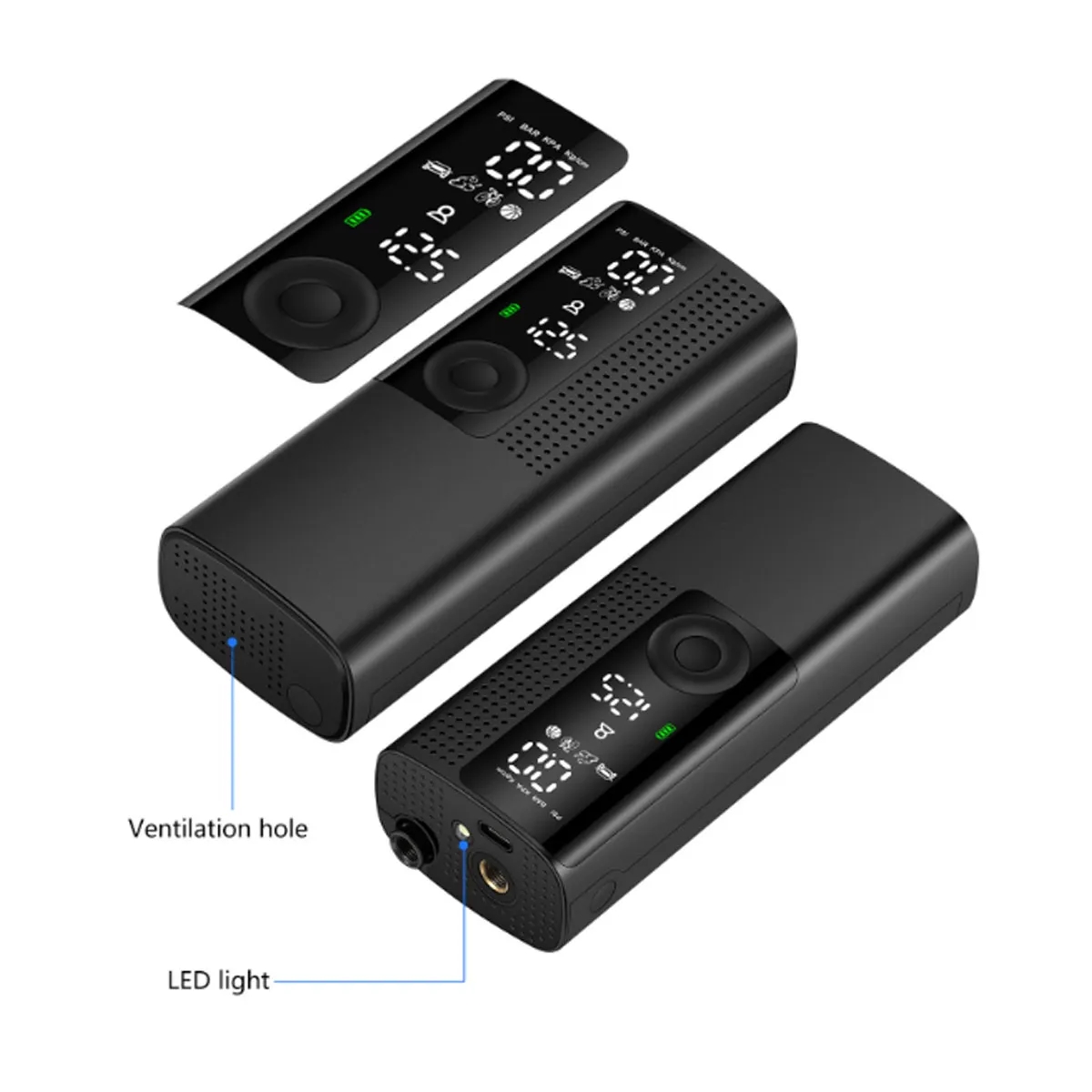 Portable Multifunctional Electric Fast Car Tire Inflator 3