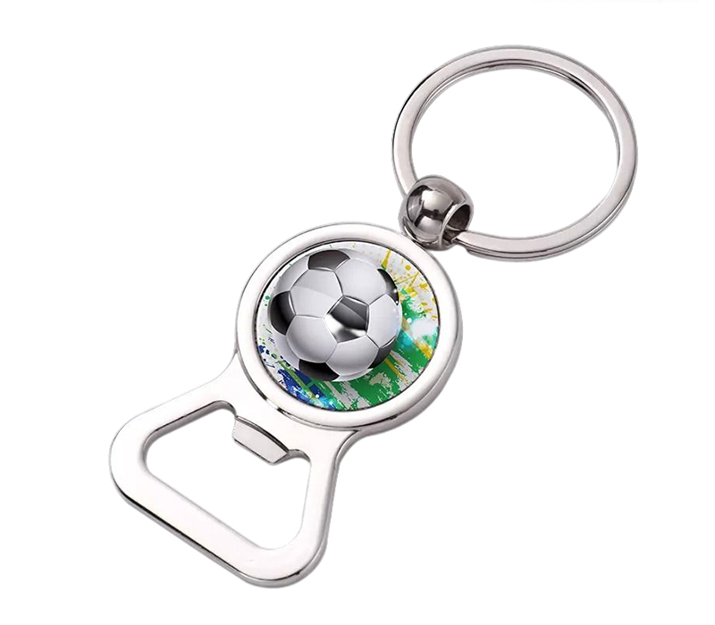 Silver Zinc Bottle Opener Keychain 6