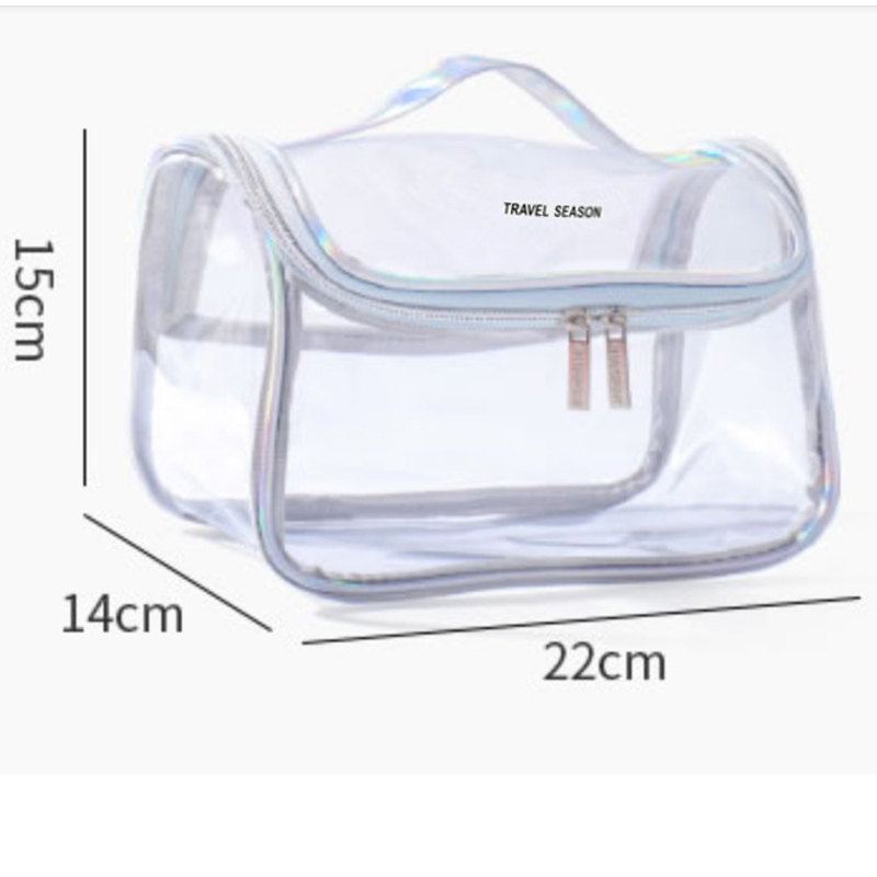 PVC Laser Transparent Waterproof Cosmetic Toiletry Kit 5