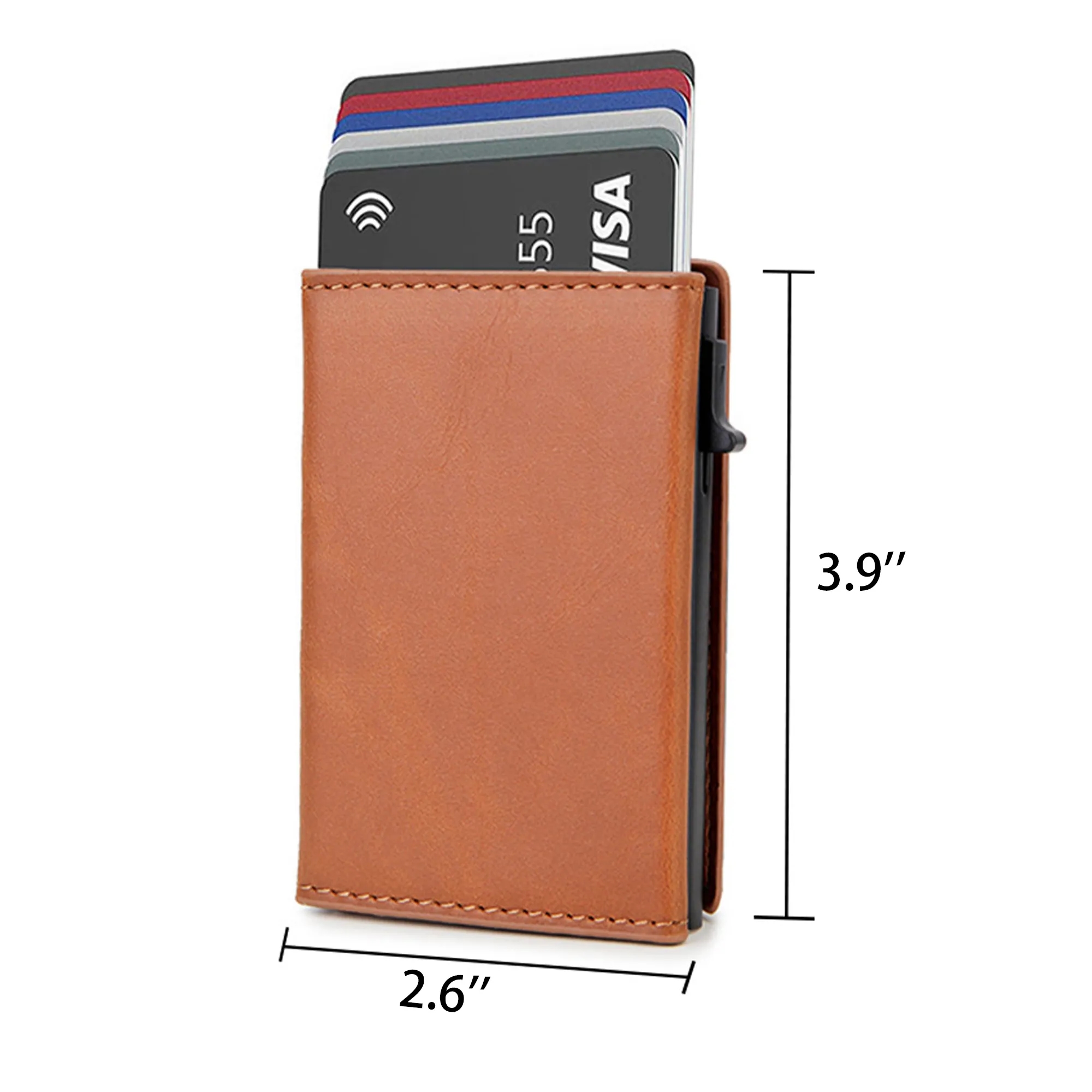 Pop Up RFID Blocking Slim Man Wallet Metal Card Holder 4