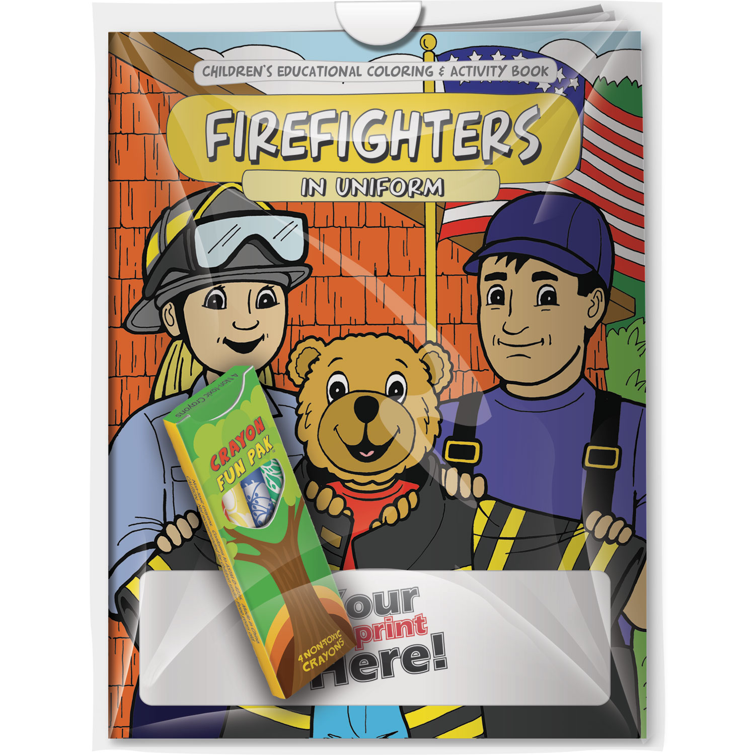 Combo Pack - CB1078 Coloring Book & 4-Pack of Crayons in a Poly Bag 3