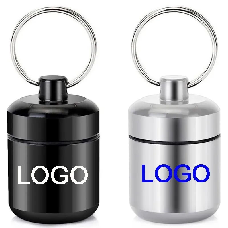 Waterproof Aluminum Pill Box with Keychain 8
