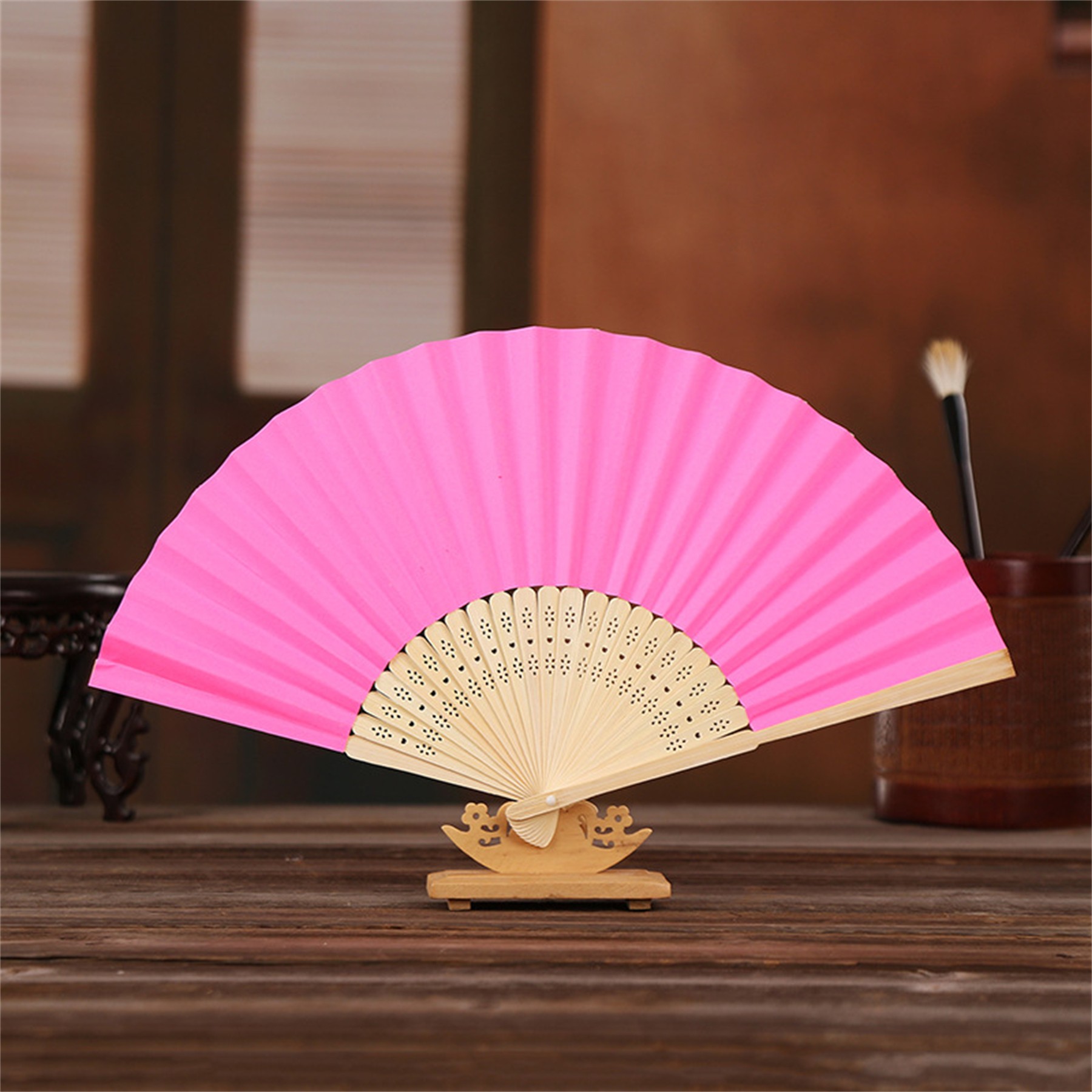 DIY Colorful Foldable Paper Fan 11