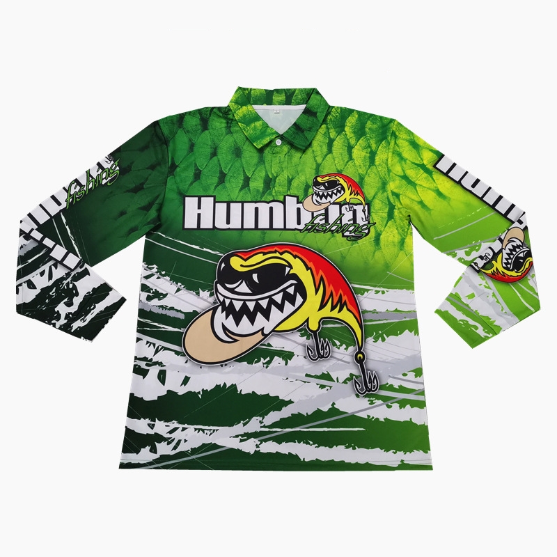 Custom UPF 50+ Sun Protection Dye Sublimation Fishing Polo Shirt 2
