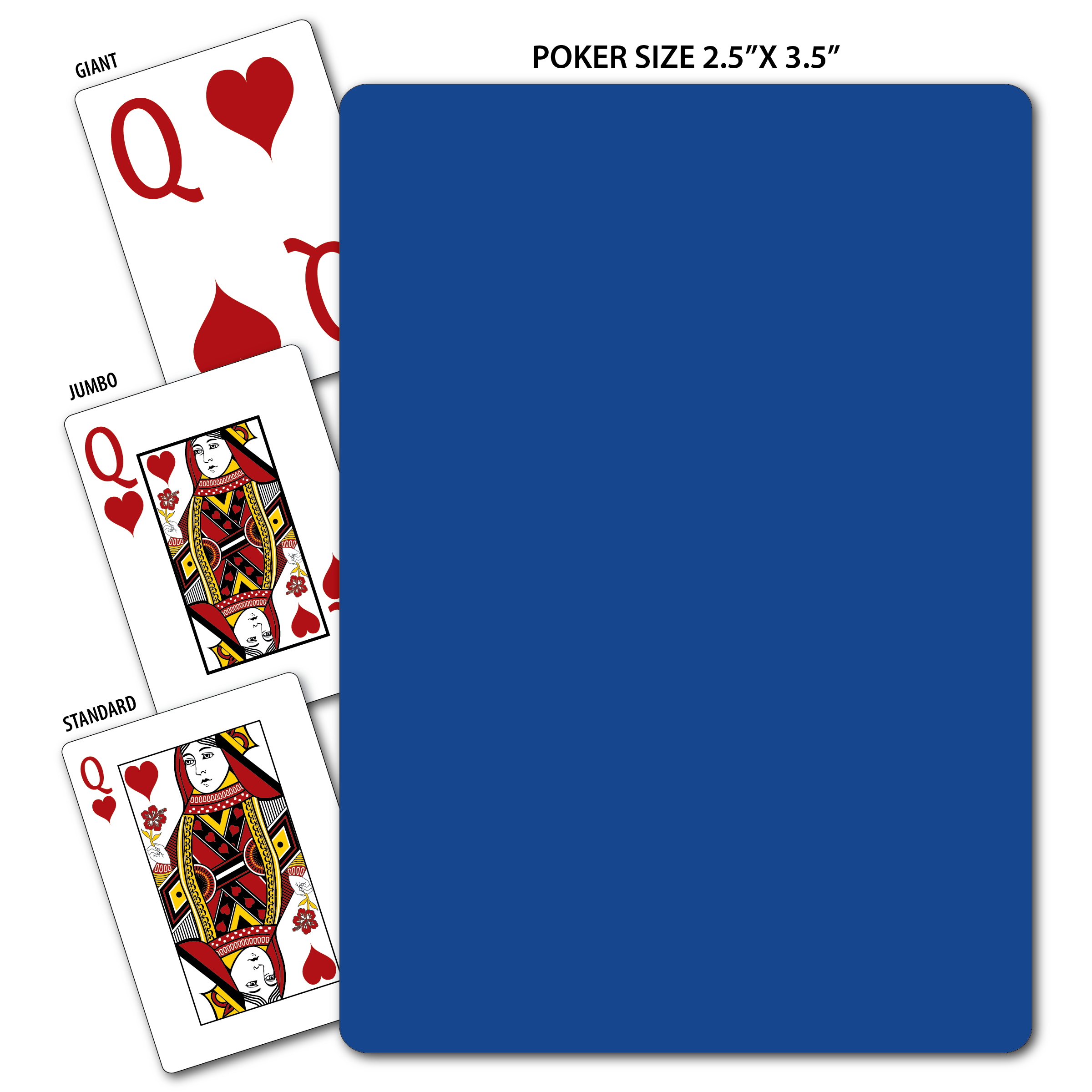 Solid Back Royal Poker Size Playing Cards 3