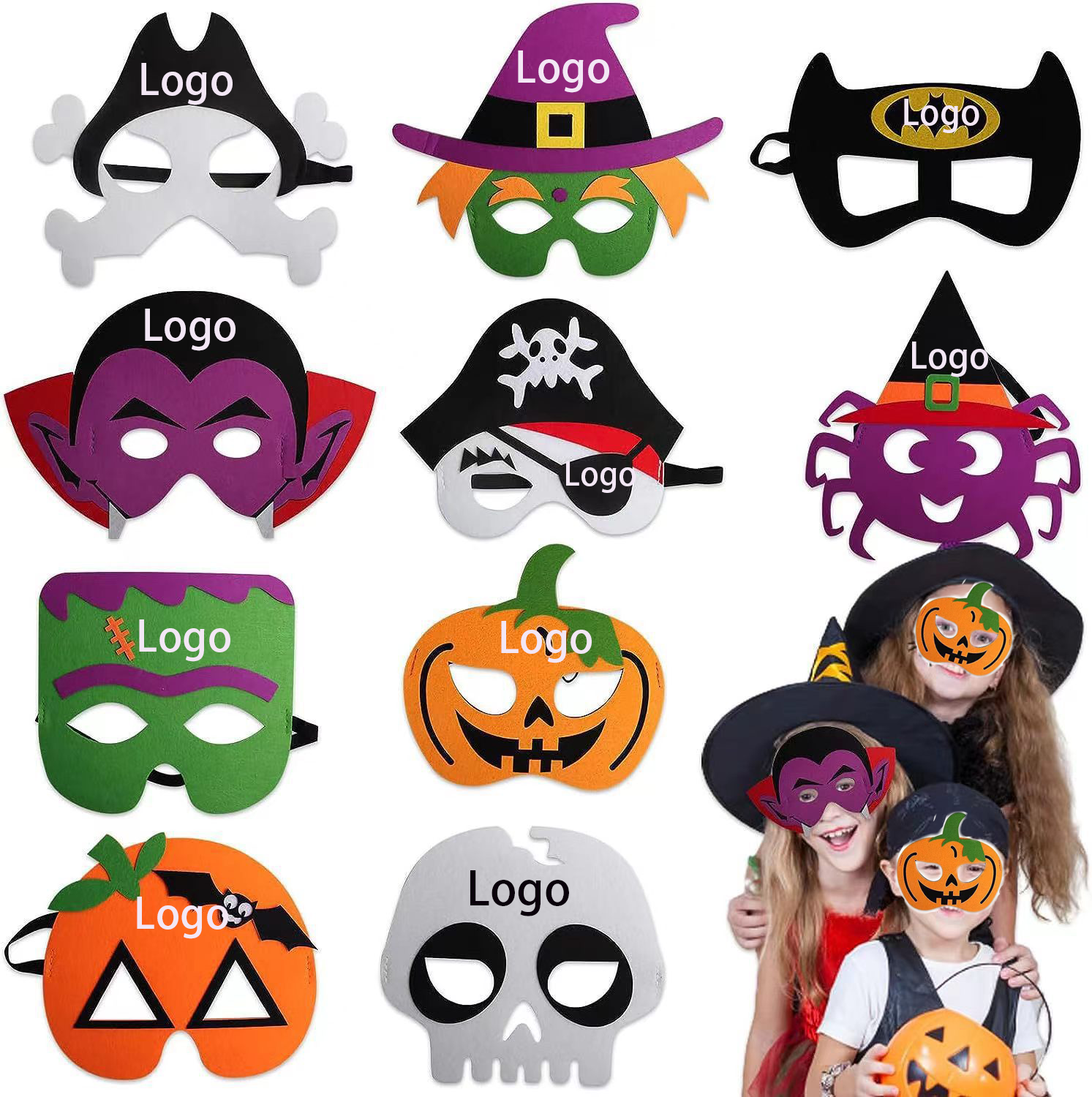 10Pcs Halloween Eye Mask Set 2