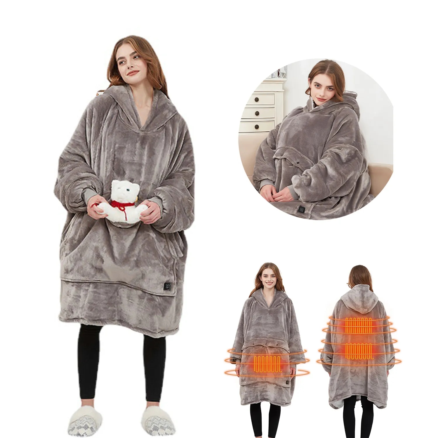Usb Heated Wearable Blanket 2