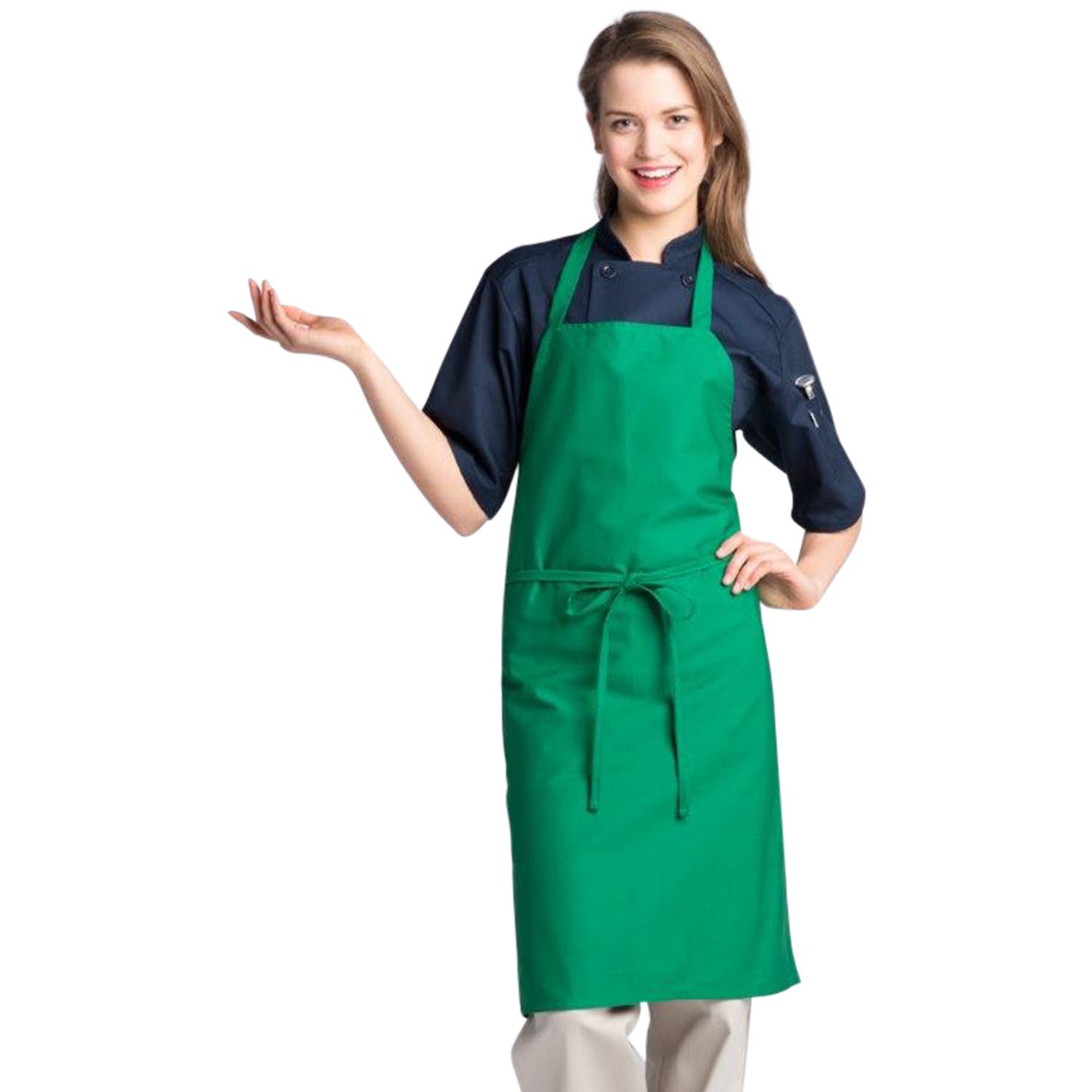 Kelly Green Classic Bib Apron 1
