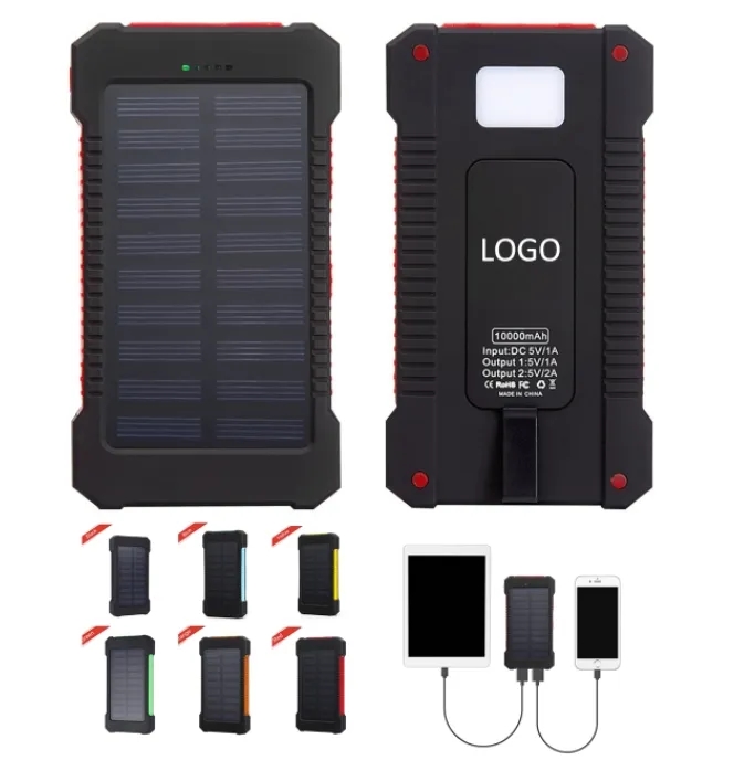 10000 mAh Solar Power Bank with LED Flashlight 5
