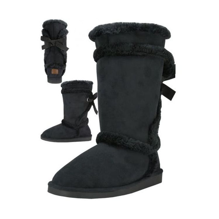 Women's Boots - Black 11" Microfiber Shaft Sizes 6-11 2
