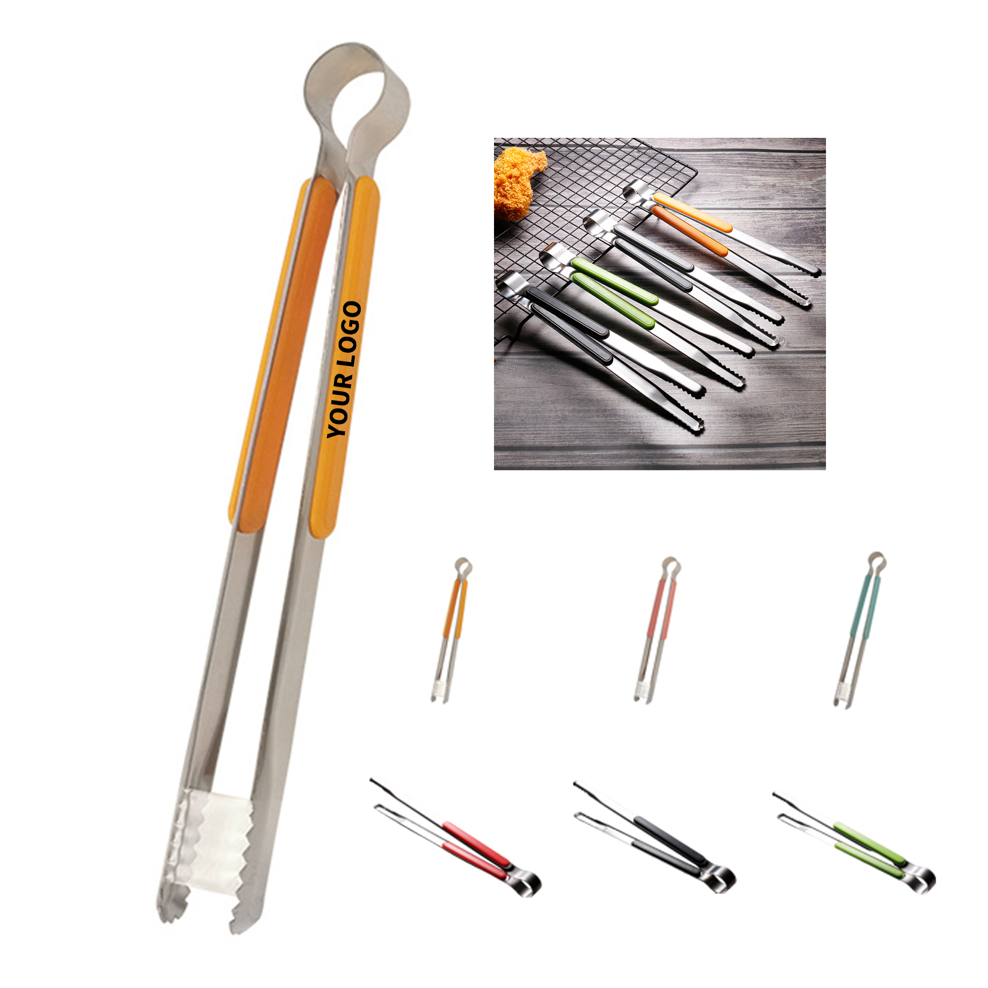 Stainless Steel Grill Tong With Serrated Tip 10" Length 6