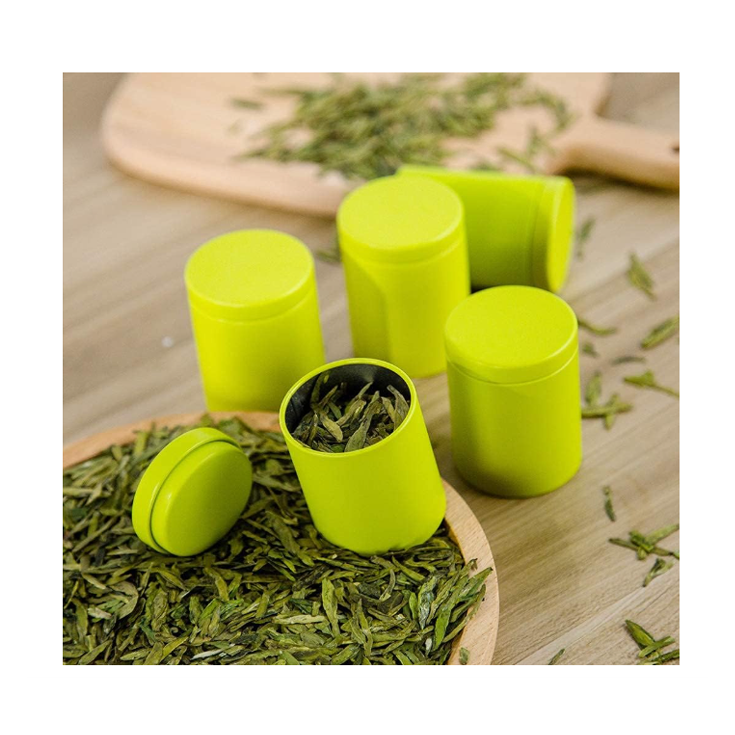 Small Round ,Portable And Exquisit Iron Airtight Tea Tins 5