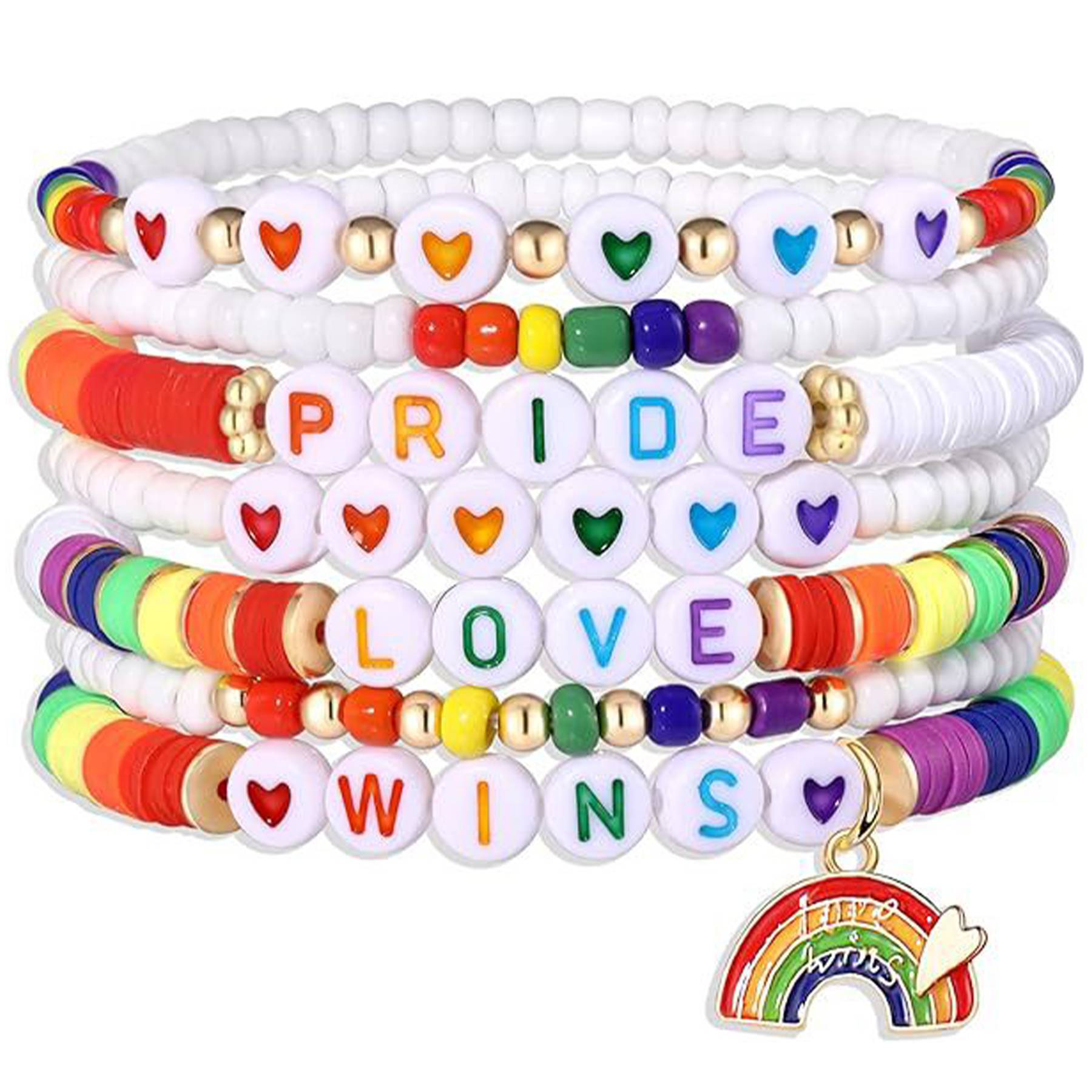Plastic Bisexual soft earthenware letter bead bracelet 2
