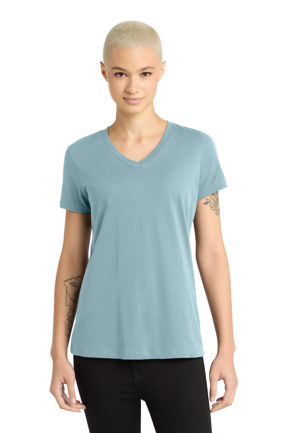 District - Women's Perfect Weight V-Neck Tee. DM1170L 26