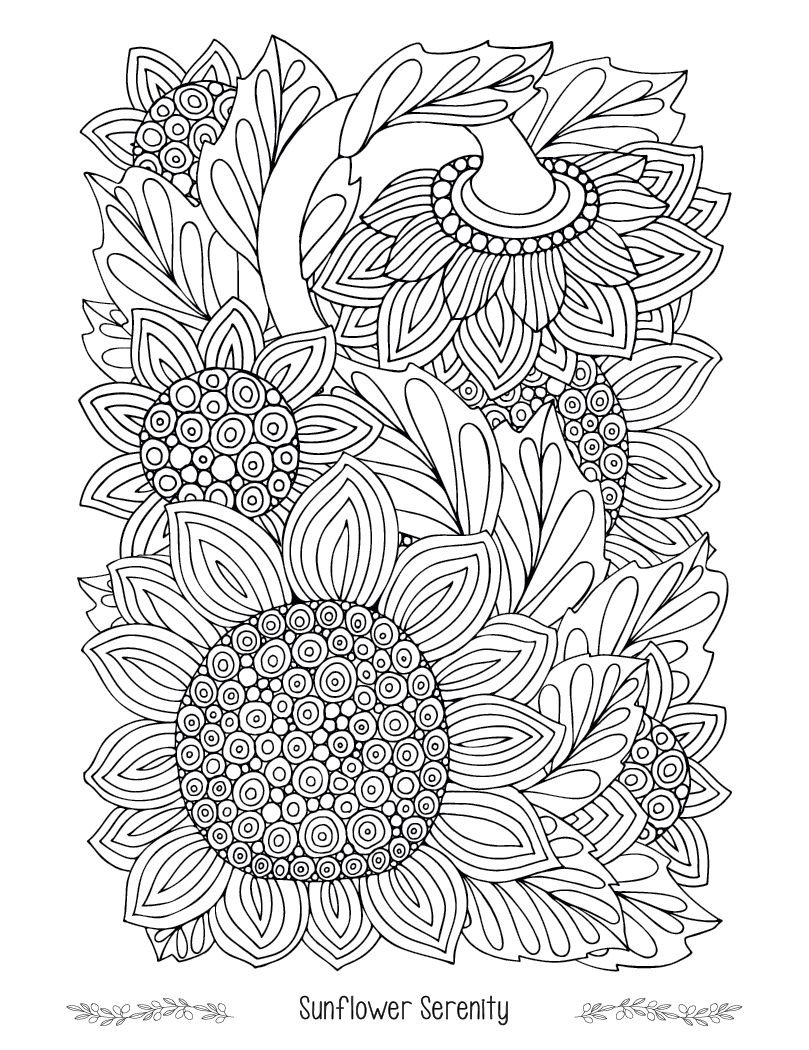 Good Value™ Floral Bliss Adult Coloring Book 20