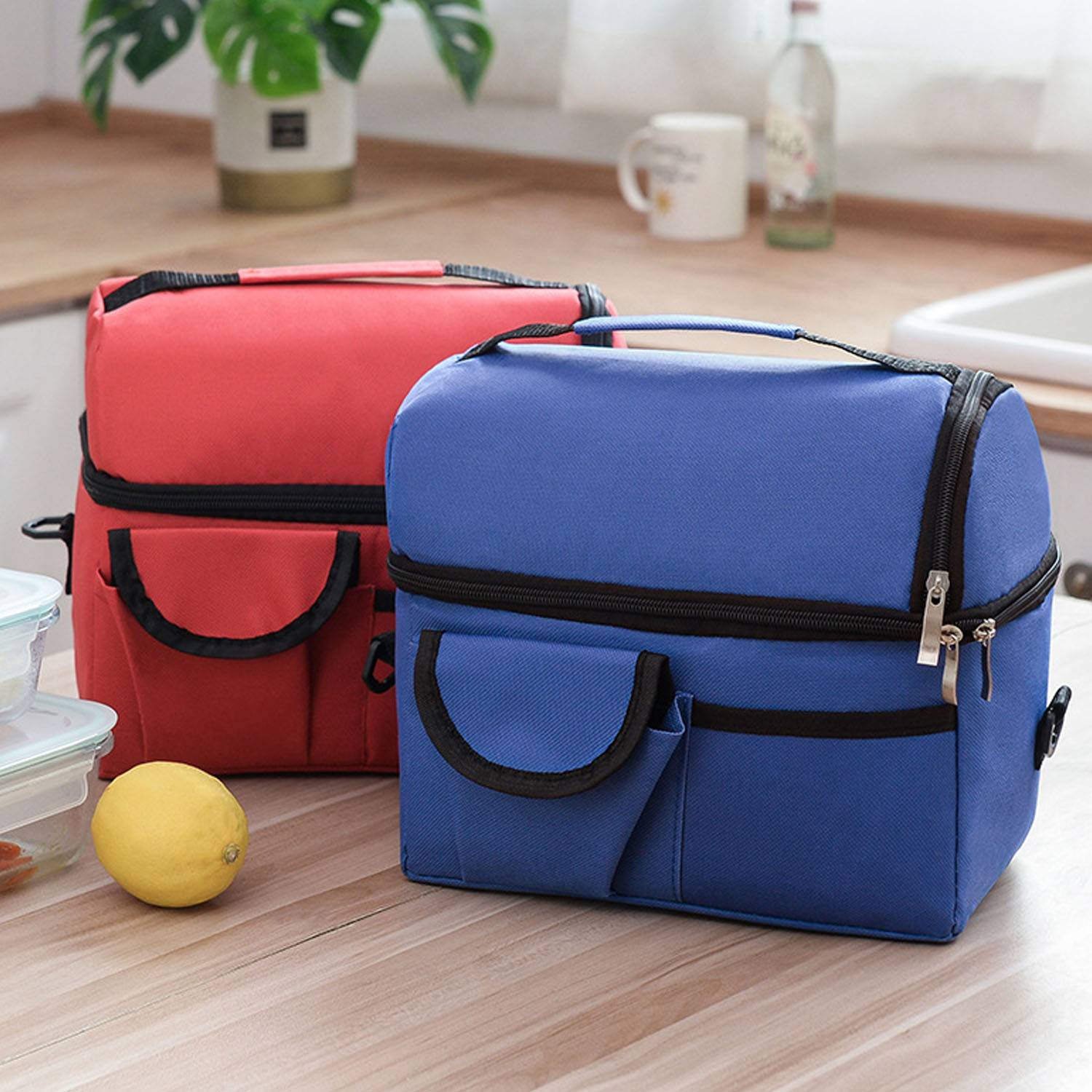 Double insulated crossbody lunch bag cooler 5