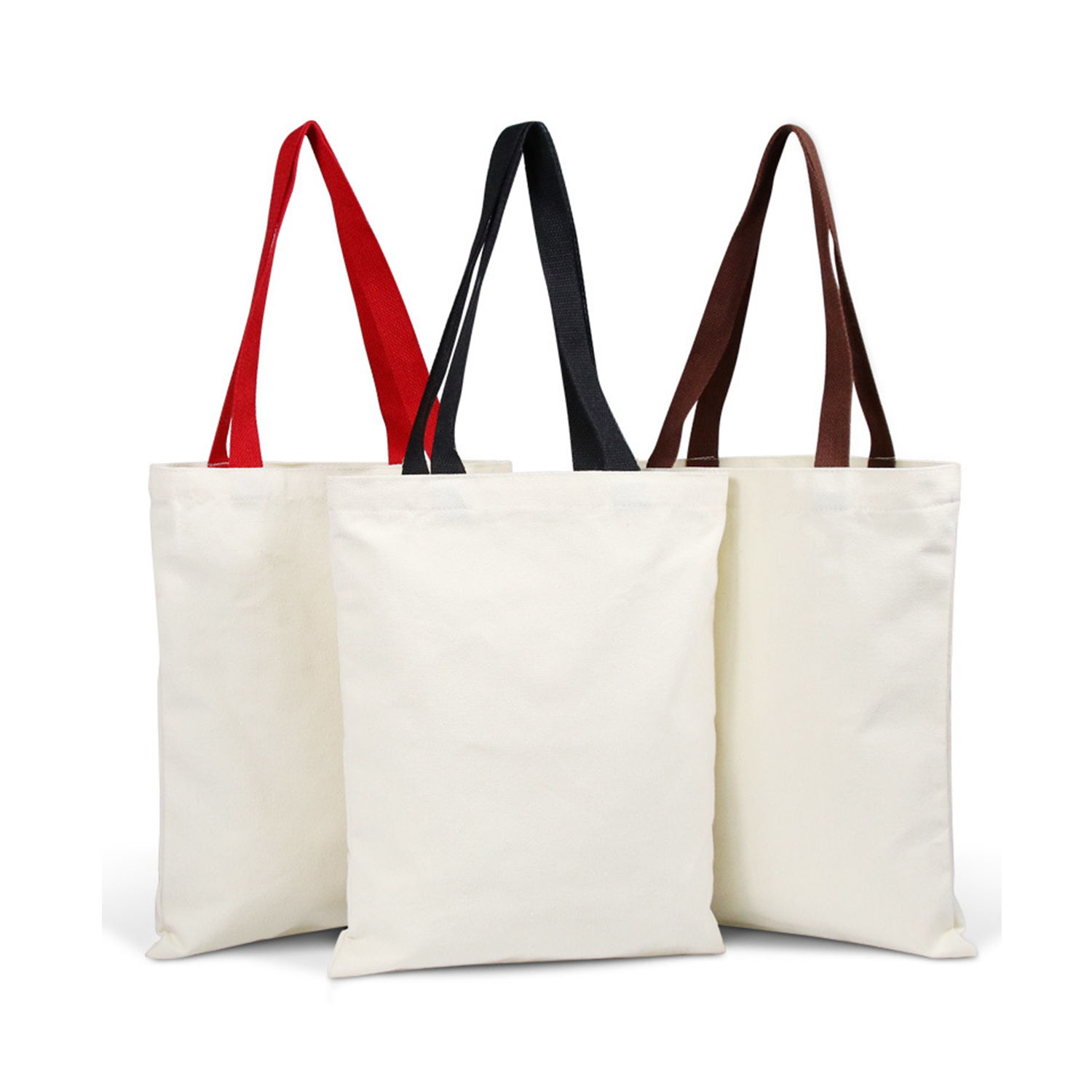 Canvas Tote Reusable Grocery Shopping Bag, custom tote bag with logo imprint 3