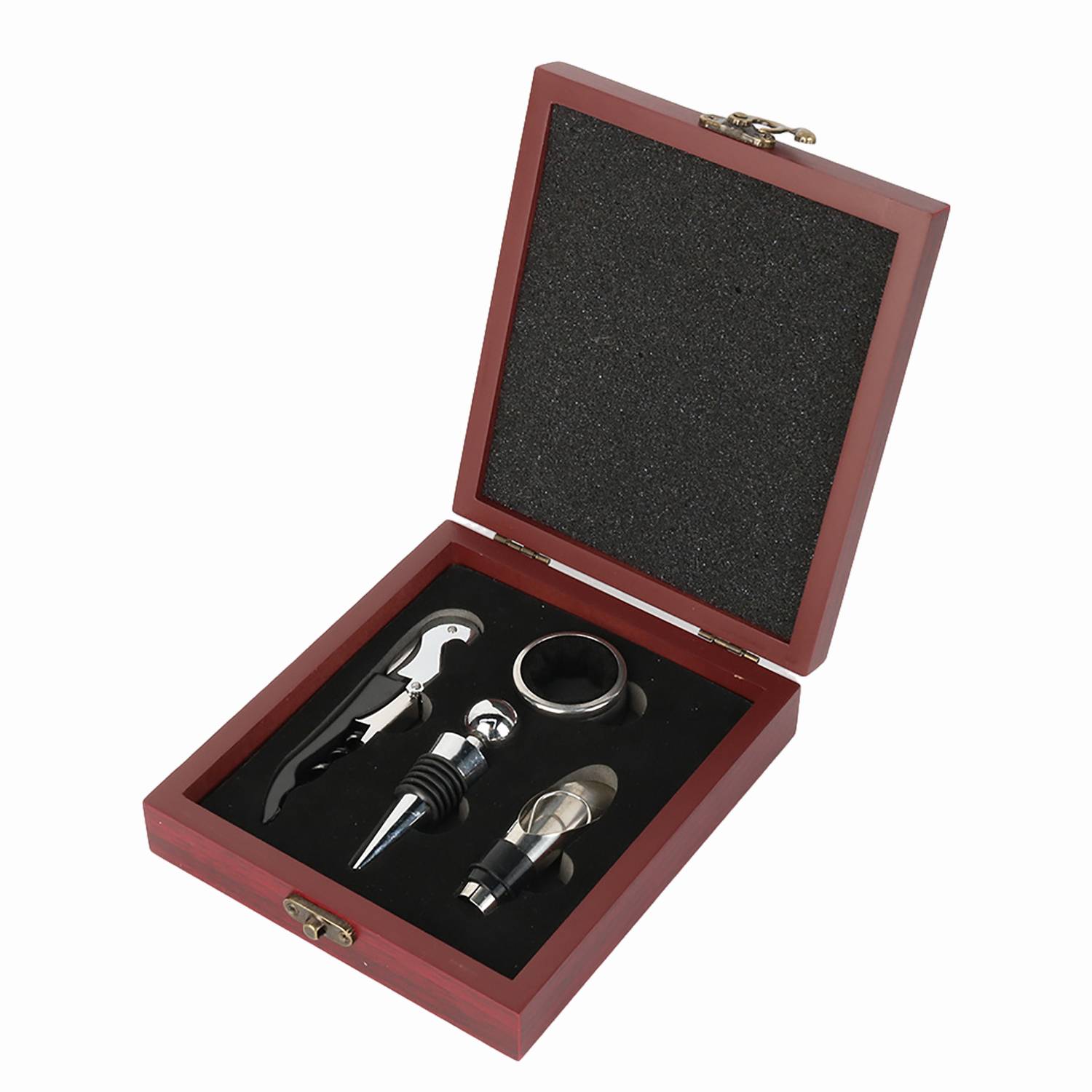 4 Pcs Stainless Steel Wine Bottle Opener Set w/ Box 3