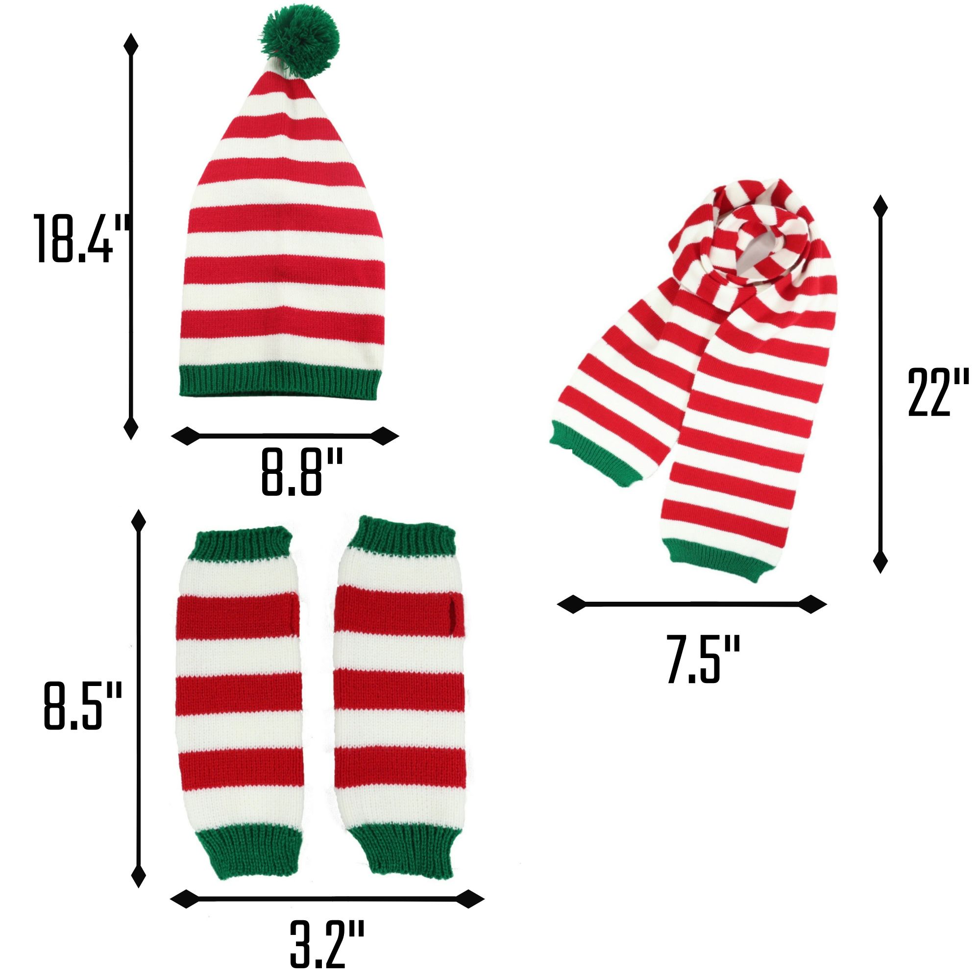 Christmas Knitted Hat Scarf And Glove Set 5