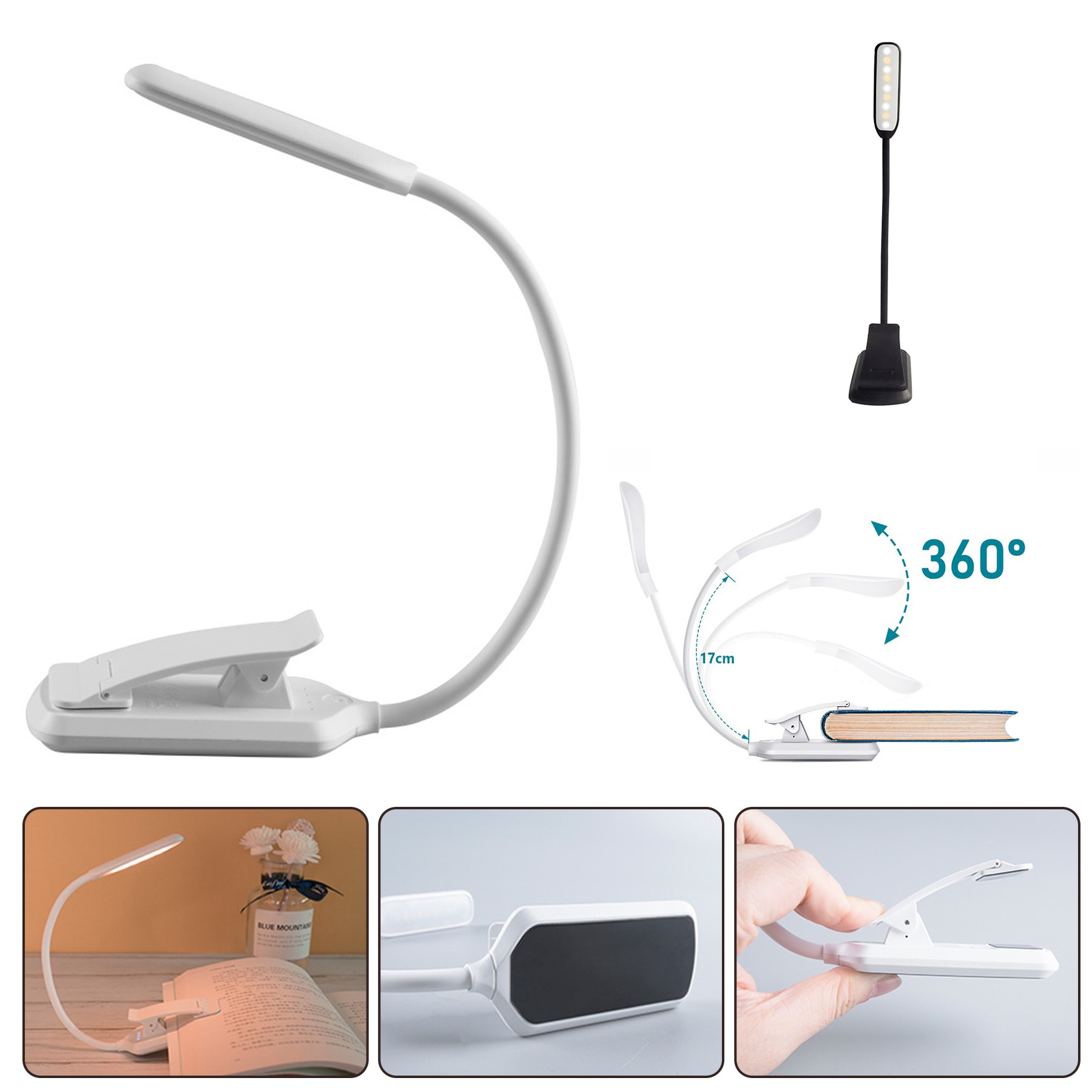Clip On Rechargeable Reading Light
