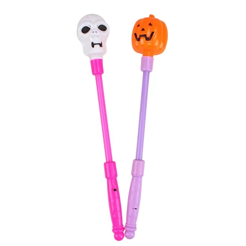 Halloween Pumpkin Skull Heads Flashing Wands 6