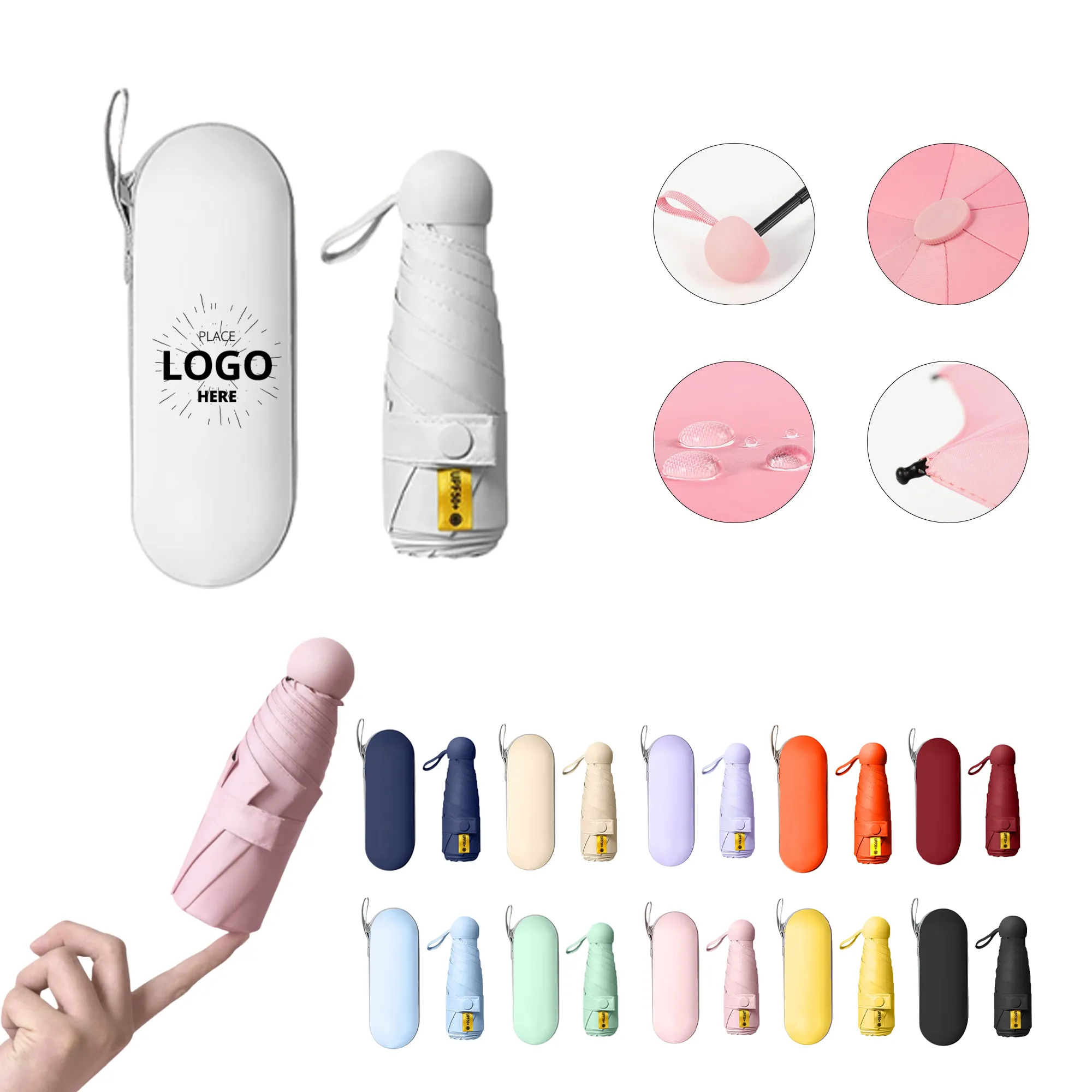 Compact Mini Capsule Sun Rain Umbrella 7