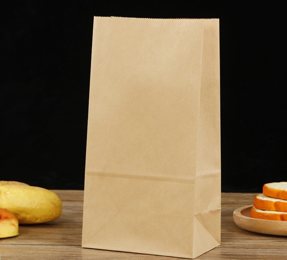 White/Brown Kraft Paper Popcorn Bag - 4 lb 2