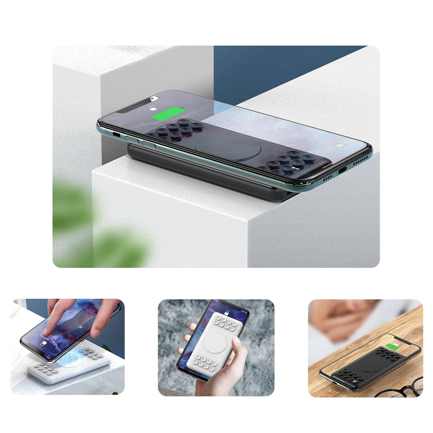 Portable 20000 mAh Suction Cup Wireless Power Bank 1