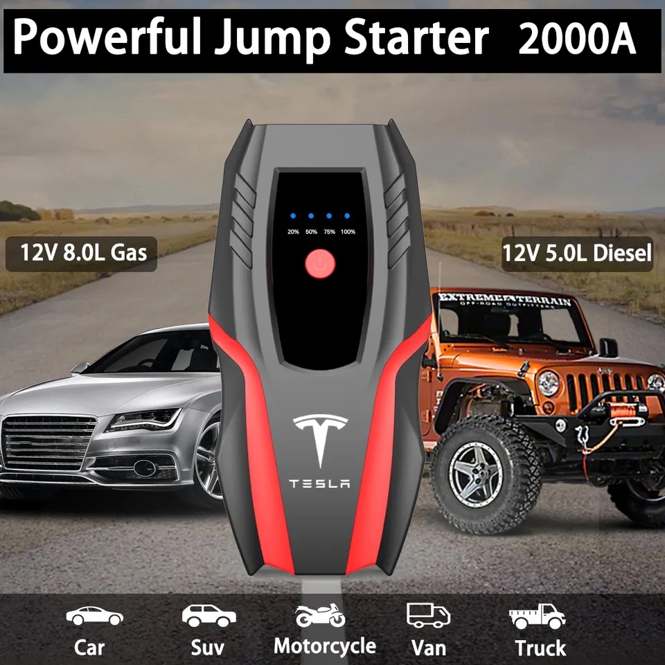 Powerful Jump Starter Peak Current 2000A 6