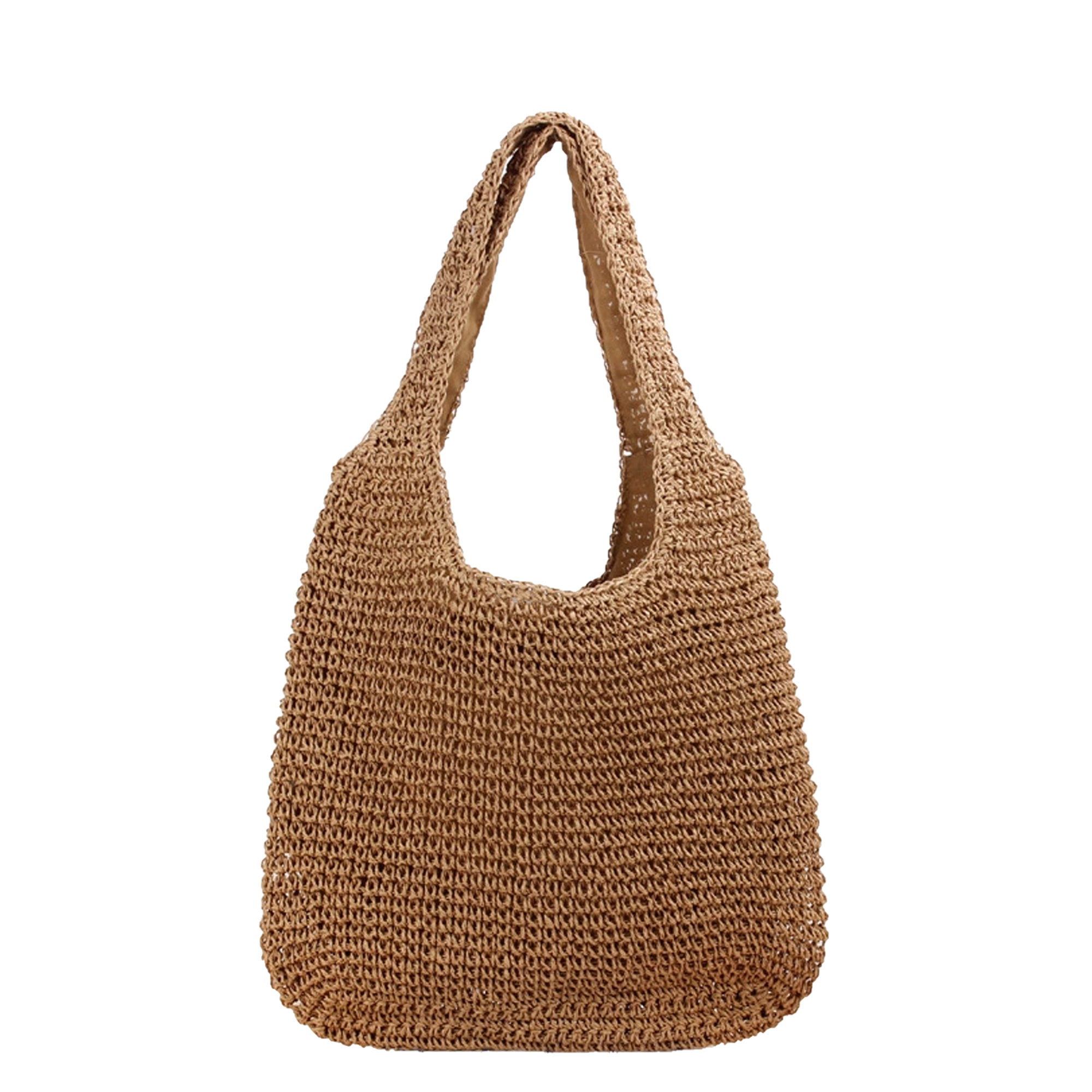 Hand-woven Soft Large Straw Shoulder Beach Bag, custom tote bag with logo imprint 6