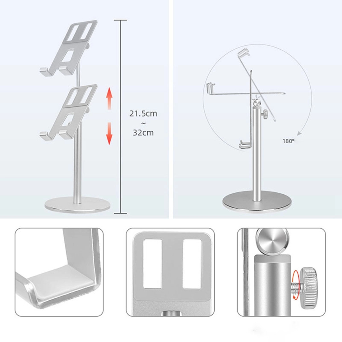 Aluminum Alloy Adjustable Tablet/ Phone Holder Stand 5