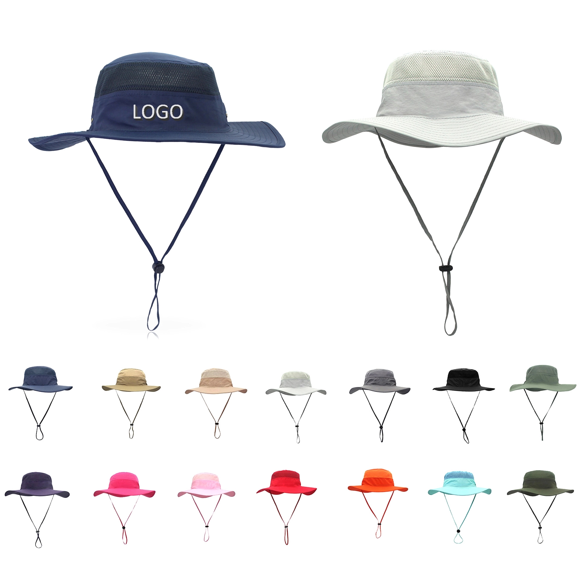 Wide Brim Mesh Bucket Hat MOQ50pcs