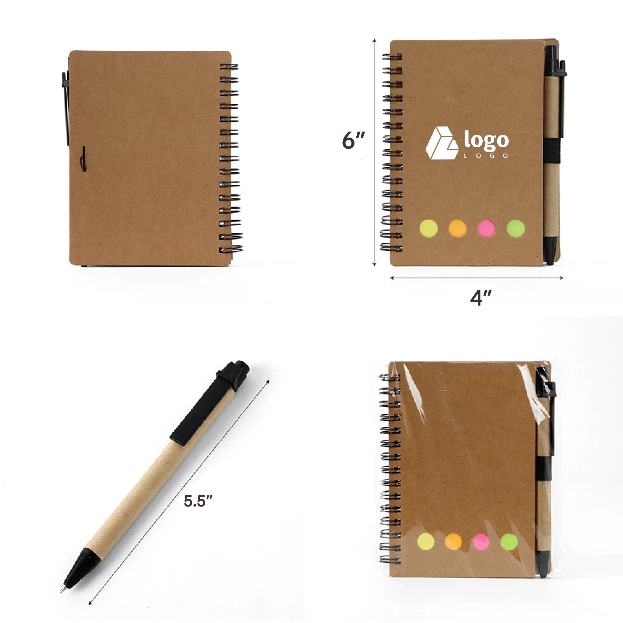 Notebook With Pen And Sticky Flags MOQ 50PCS 2