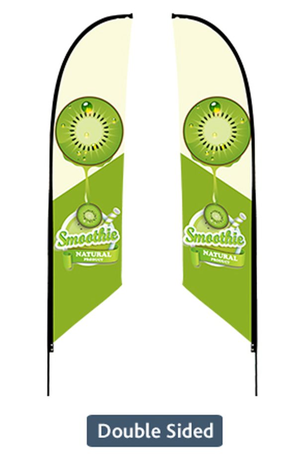 16ft Custom FEATHER FLAG Double Sided -Angled- REPLACEMENT 3