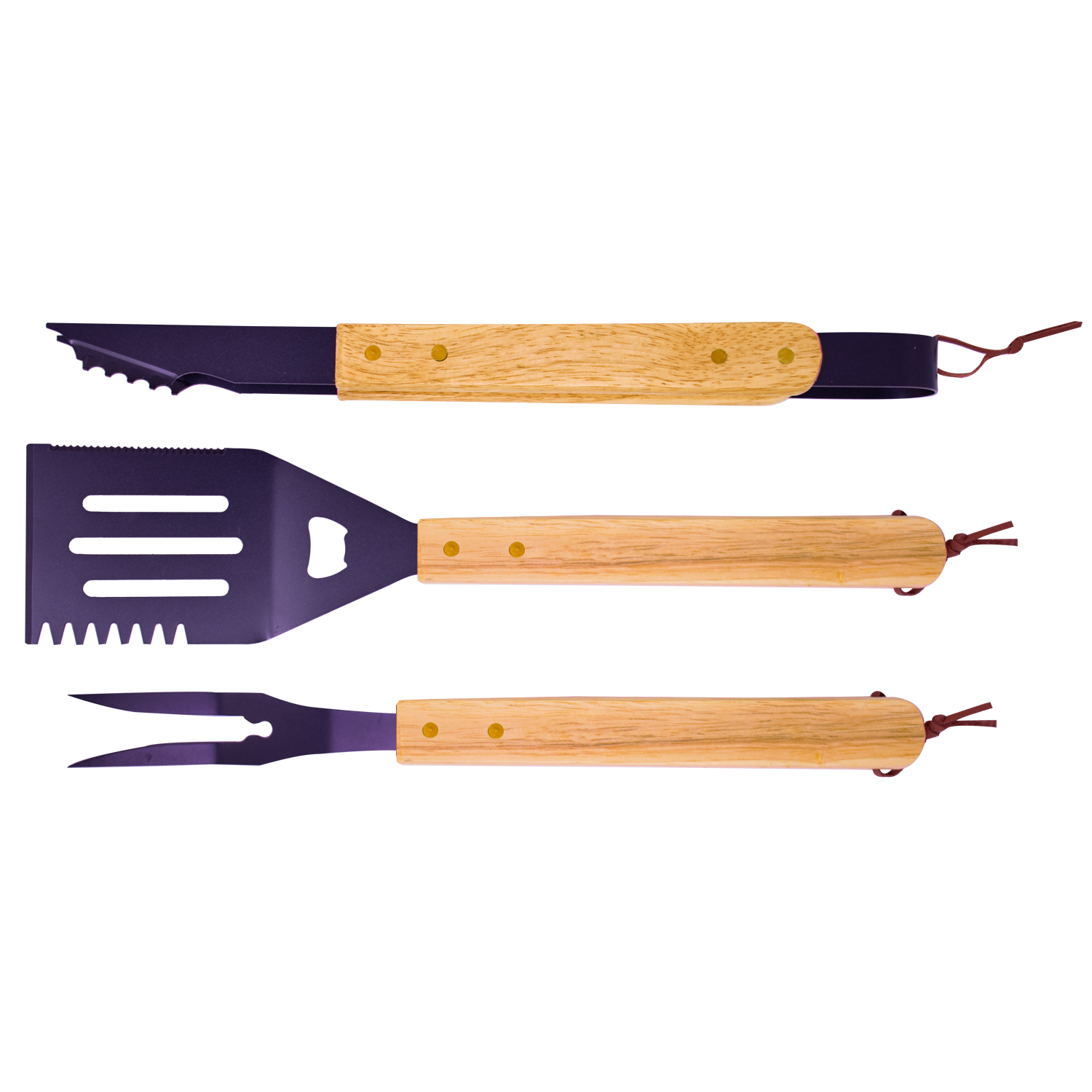 Premium Wood Handle BBQ Set 12