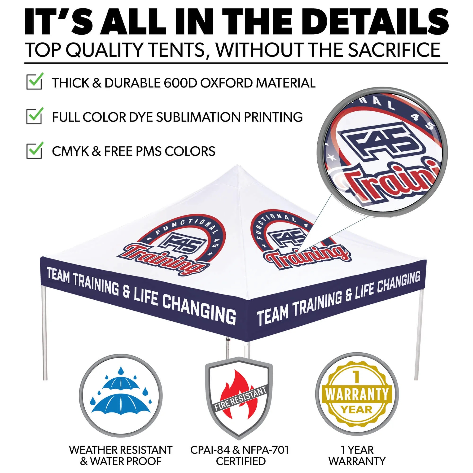 10ft x 10ft Custom Canopy Tent - Event Platinum Package 11