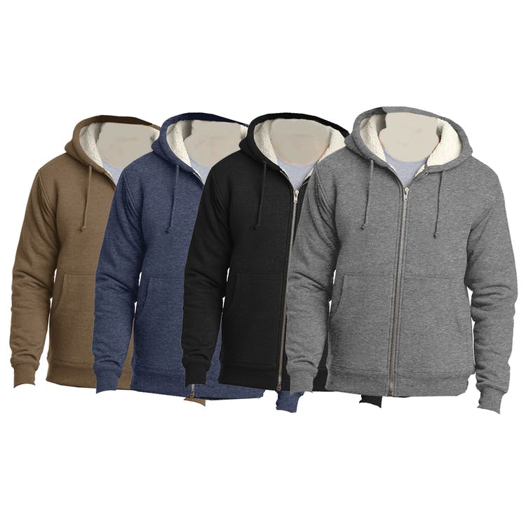Men's Sherpa Hoodies - S-3X Assorted Colors, custom hoodie or sweatshirt with logo imprint 2
