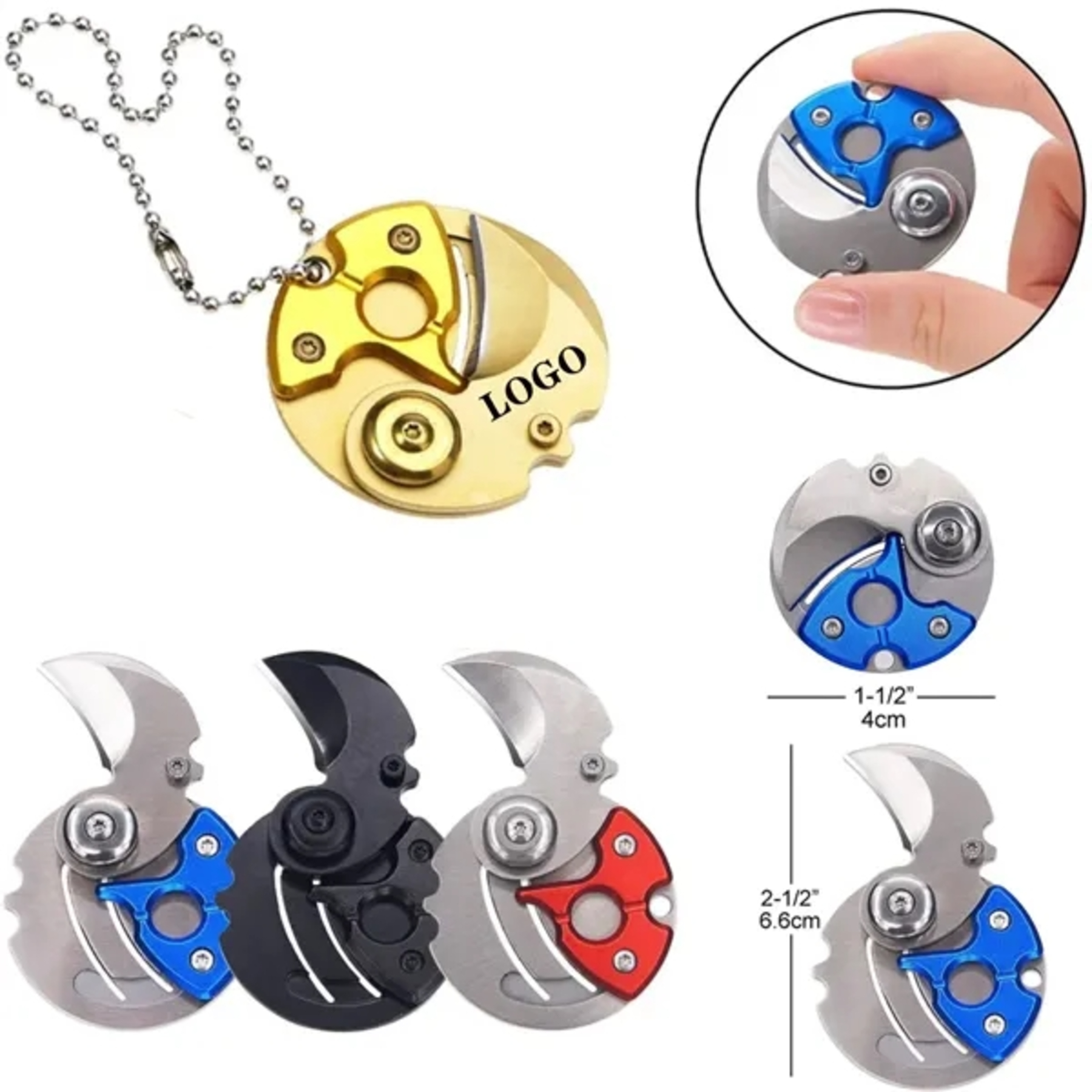 Creative coin folding knife
 1