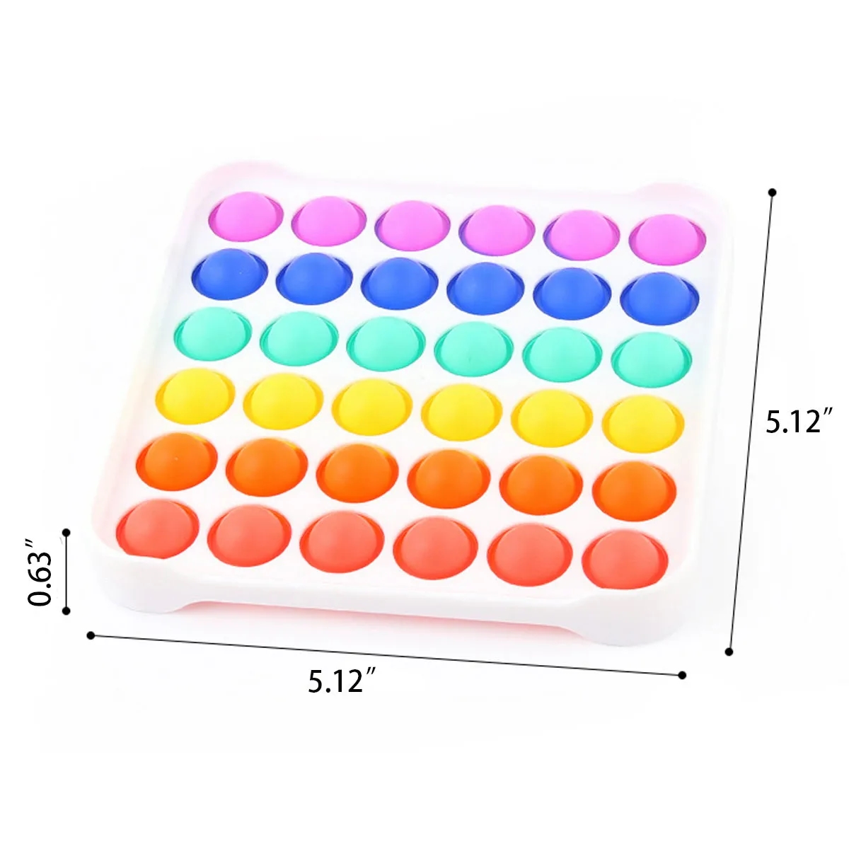 Stress Relief Silicone Push Pop Bubble Fidget Sensory Toy 6